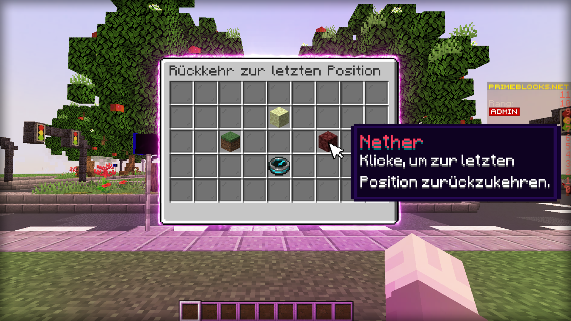 Zufälliger Teleport in die Nether-Farmwelt
