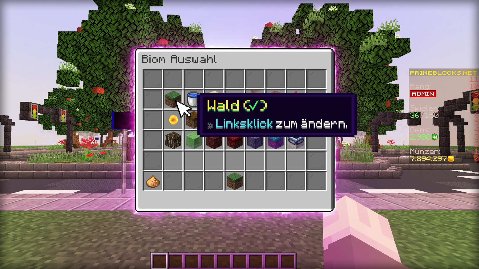 Plot-Biomen5 Menu